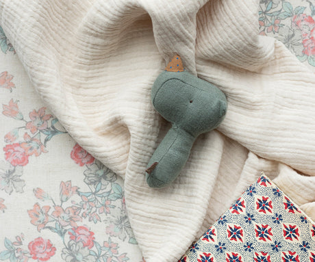 Lullaby Friends Rattle - Rhino - Pine - HoneyBug 