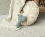 Lullaby Friends Rattle - Rhino - Dusty blue - HoneyBug 