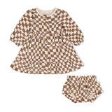 Organic Tiered Dress - Groovy - HoneyBug 