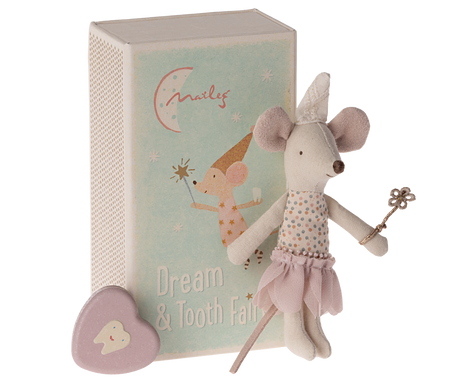 Tooth Fairy Mouse, Little Sister in Match Box - HoneyBug 