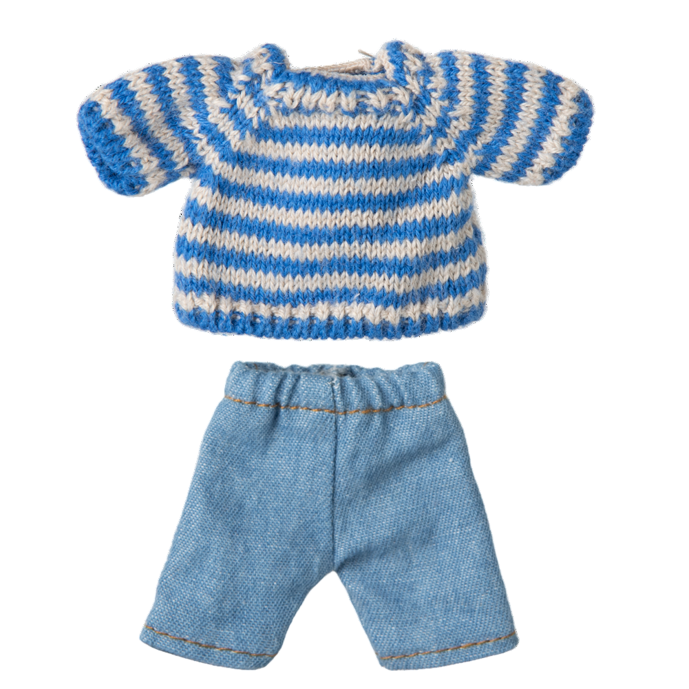 Knitted sweater and pants, Big brother mouse - HoneyBug 