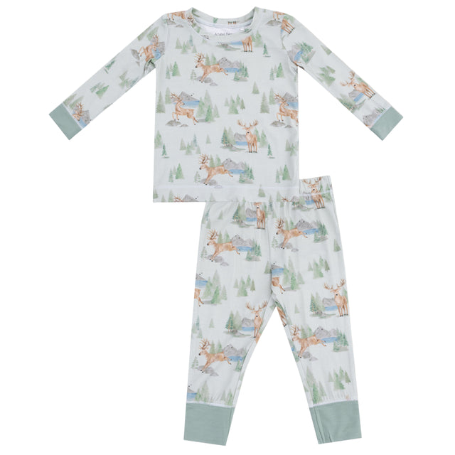 Long Sleeve Loungewear Set - Buck Deer - HoneyBug 