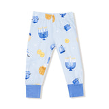 Long Sleeve Loungewear Set - Hanukkah - Blue - HoneyBug 