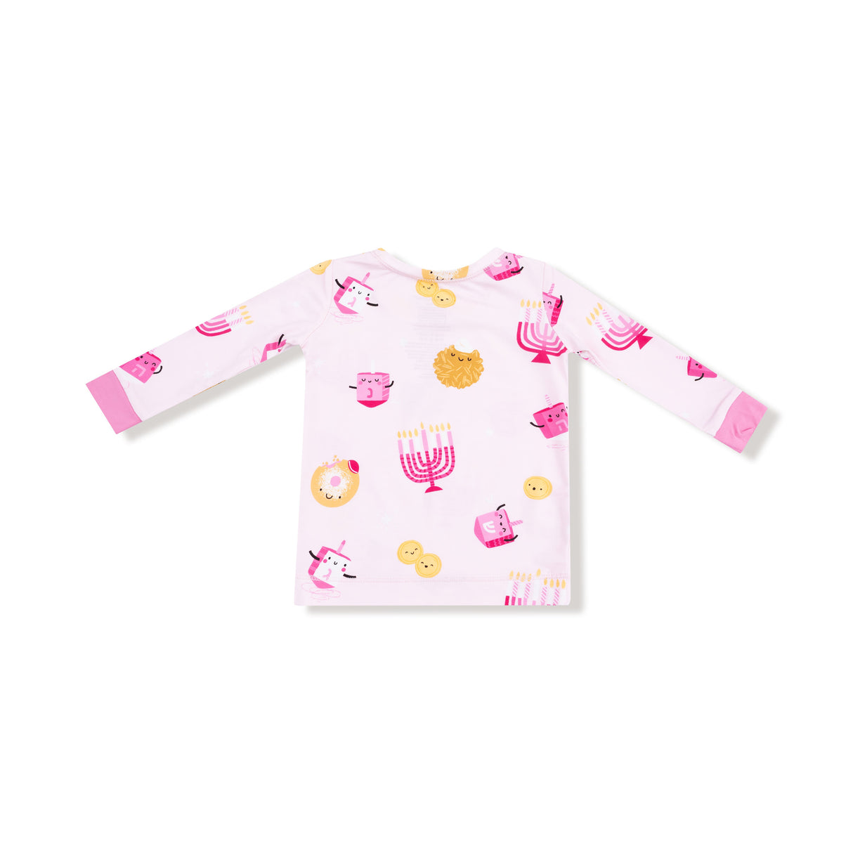 Hanukkah - Pink - Long Sleeve Loungewear Set - HoneyBug 