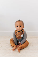 Mustard Mudcloth Muslin Bib - HoneyBug 