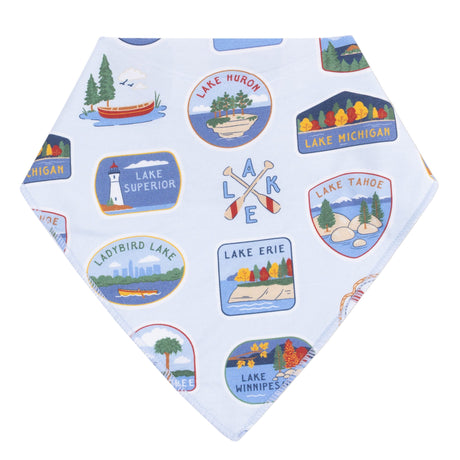 Bandana Bib - Lake Stickers - HoneyBug 