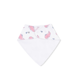 Bubbly Whale with Bow  Pink - Bandana Bib