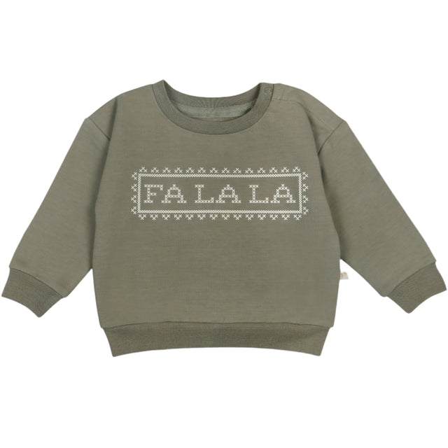 Organic Fleece Sweatshirt - Fa La La - HoneyBug 