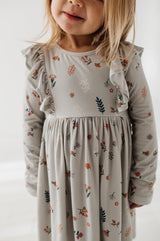Long Sleeve Ruffle Dress - HoneyBug 