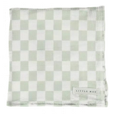 Leaf Green & White Checkered Stretch Swaddle