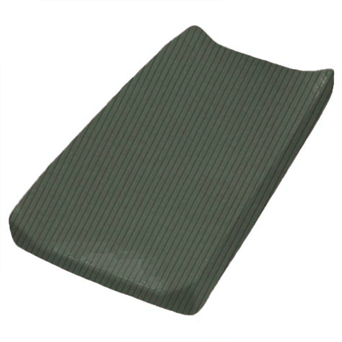 Moss Green Ribbed Changing Pad Cover