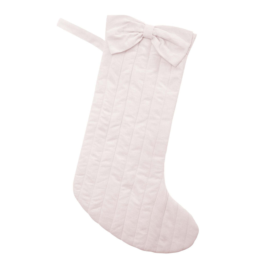 Quilted Linen Stocking - HoneyBug 