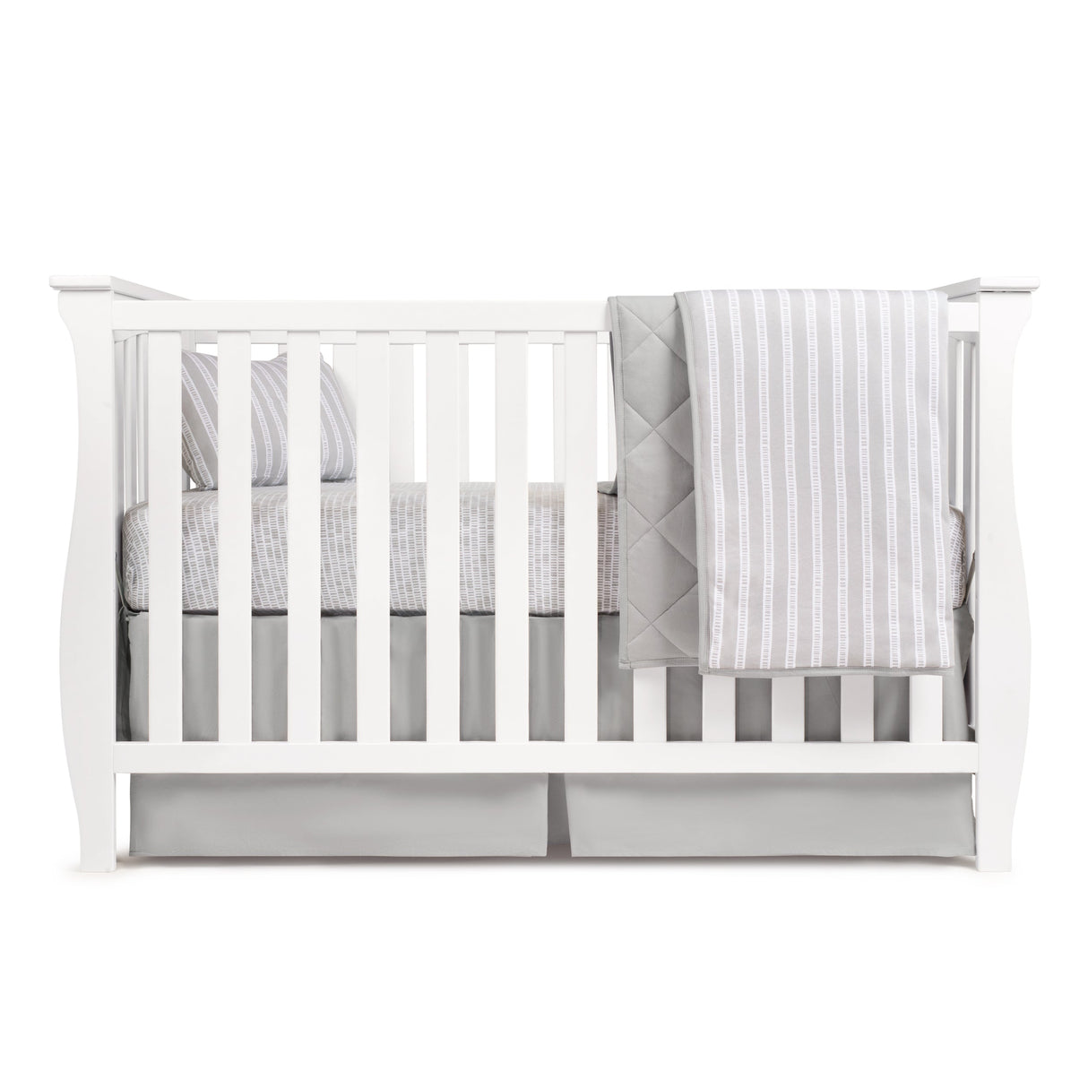Crib Sheet - Grey Bamboo - HoneyBug 