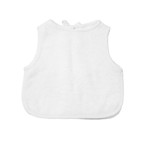 Apron Bib | White Linen - HoneyBug 