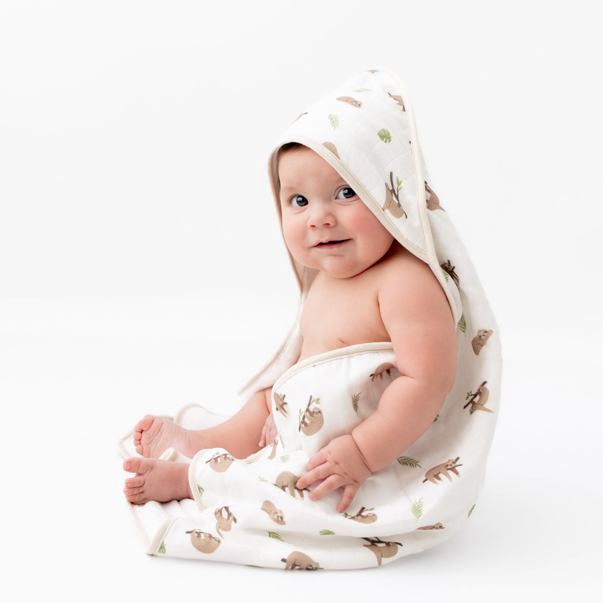 Sloth Hooded Towel Set - HoneyBug 