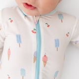 Ice Cream Zippered Footie - HoneyBug 