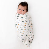 Tropical Palms Swaddle - HoneyBug 
