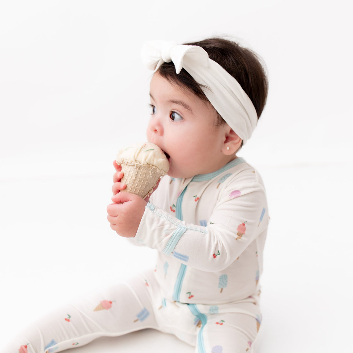 Ice Cream Zippered Footie - HoneyBug 