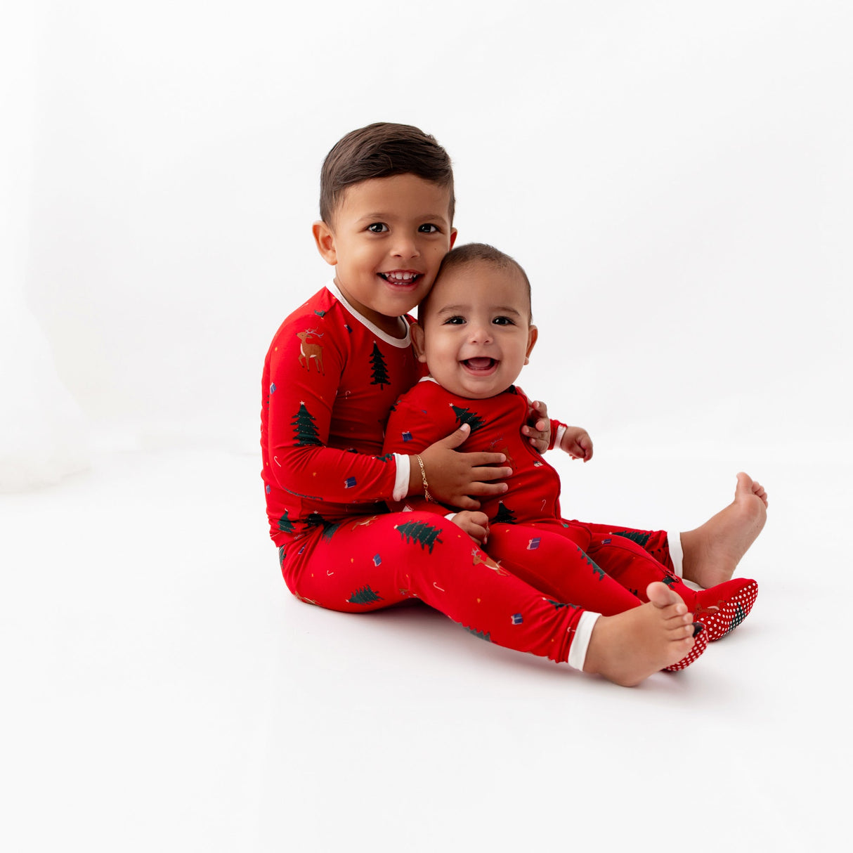 Reindeer Zippered Footie - HoneyBug 