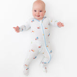 Trucks Zippered Footie - HoneyBug 