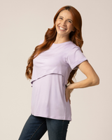 Everyday Asymmetrical Nursing T-shirt | Lavender Mist - HoneyBug 