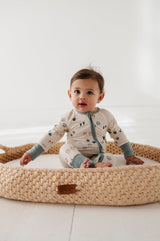 Long Sleeve Zip Romper - HoneyBug 