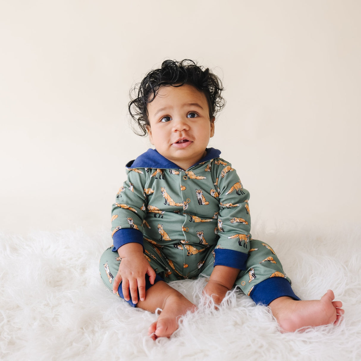 Green Fox Jogger Jumpsuit - HoneyBug 