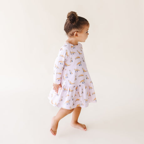 Pink Fox Swing Dress - HoneyBug 