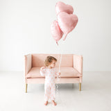 Pink Heart Balloon Romper - HoneyBug 