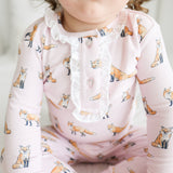 Pink Fox 2-Piece Pajama - HoneyBug 