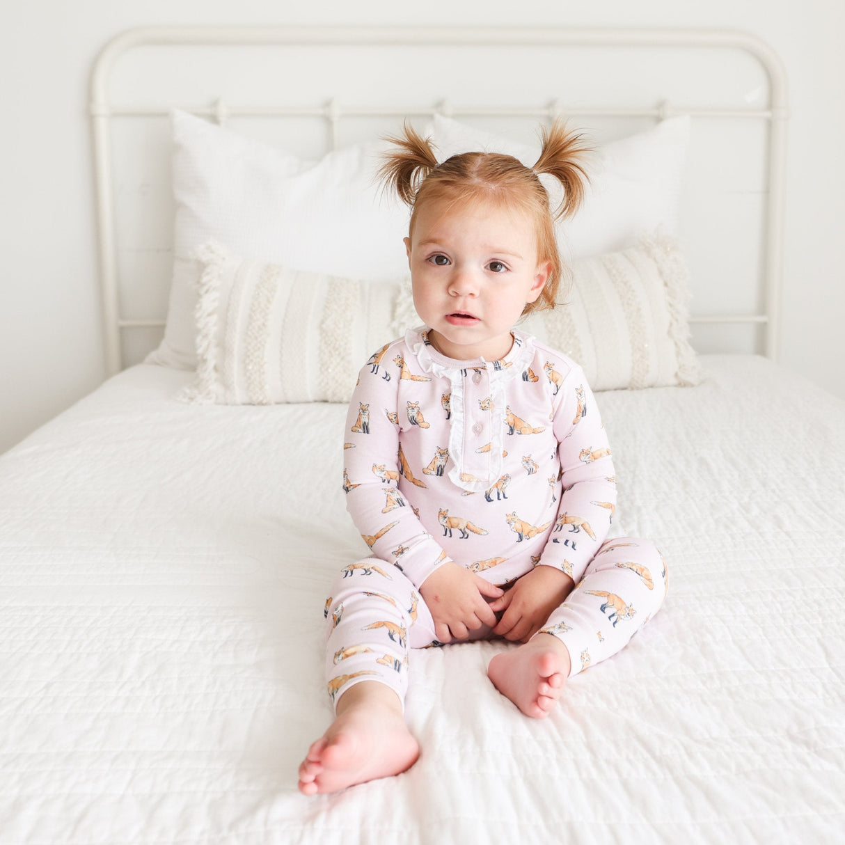 Pink Fox 2-Piece Pajama - HoneyBug 