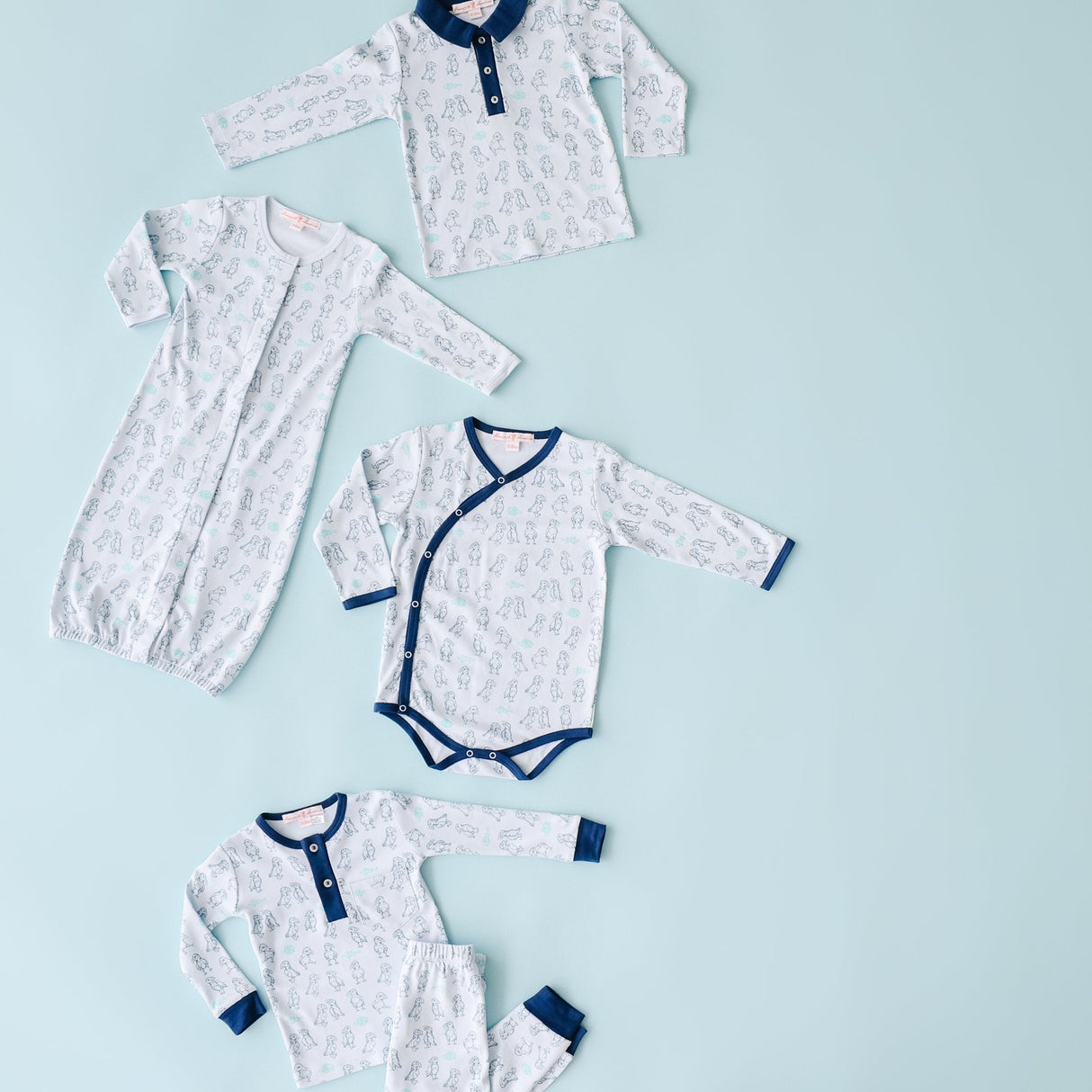 Puffin Print Polo Shirt - HoneyBug 