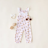 Pink Fox Ruffle Romper - HoneyBug 