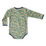 Green Fox Kimono Onesie - HoneyBug 
