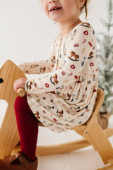 Long Sleeve Henley Dress - HoneyBug 