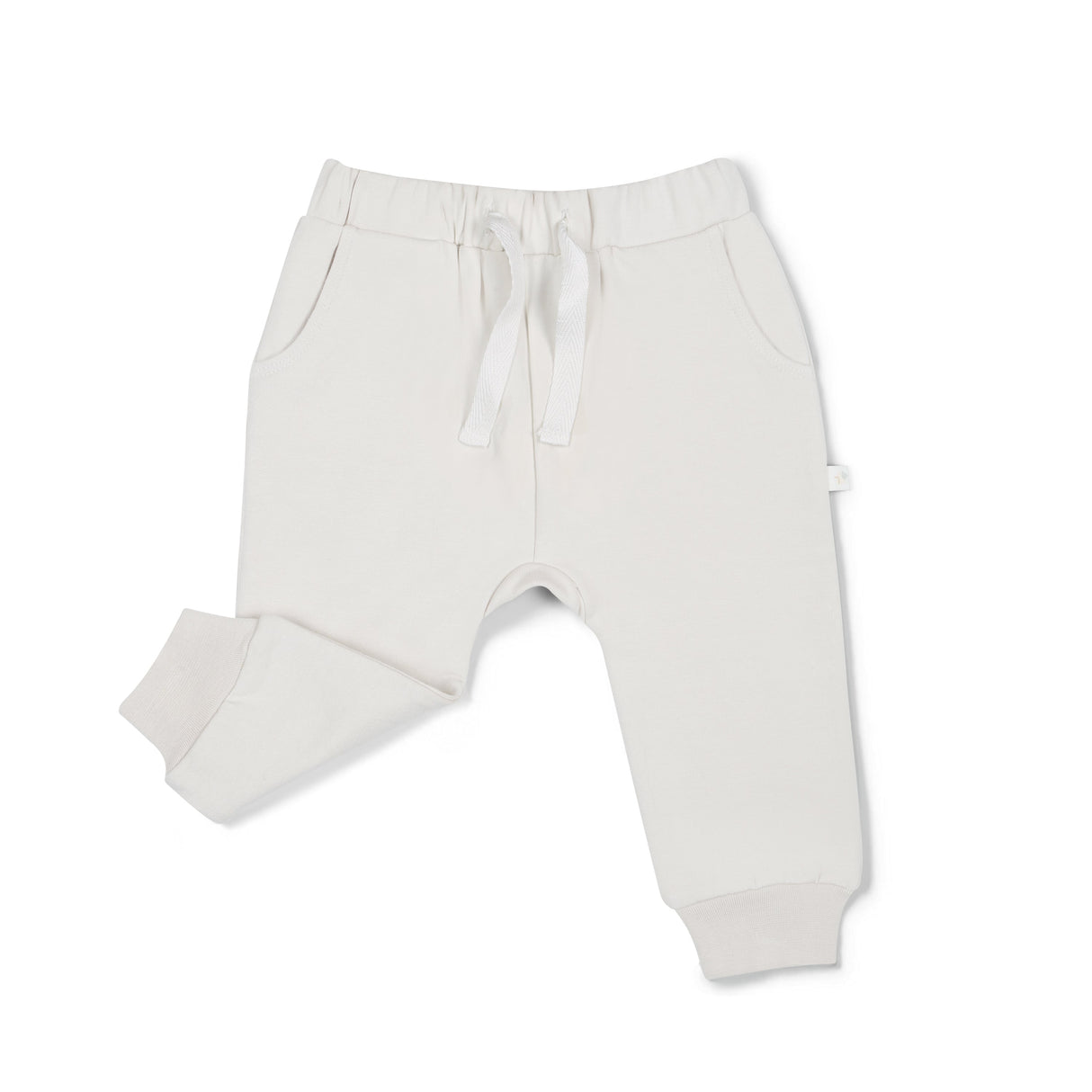 Organic Fleece Jogger Pants - Natural - HoneyBug 