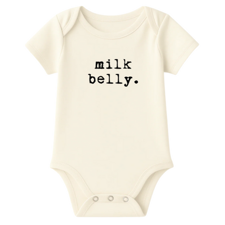 Milk Belly Organic Cotton Baby Bodysuit Short Sleeve - HoneyBug 