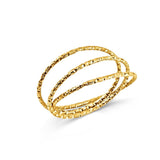 Blair Interlocking Hammered Ring - HoneyBug 