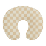 Beige & White Checkered Nursing Pillow Cover