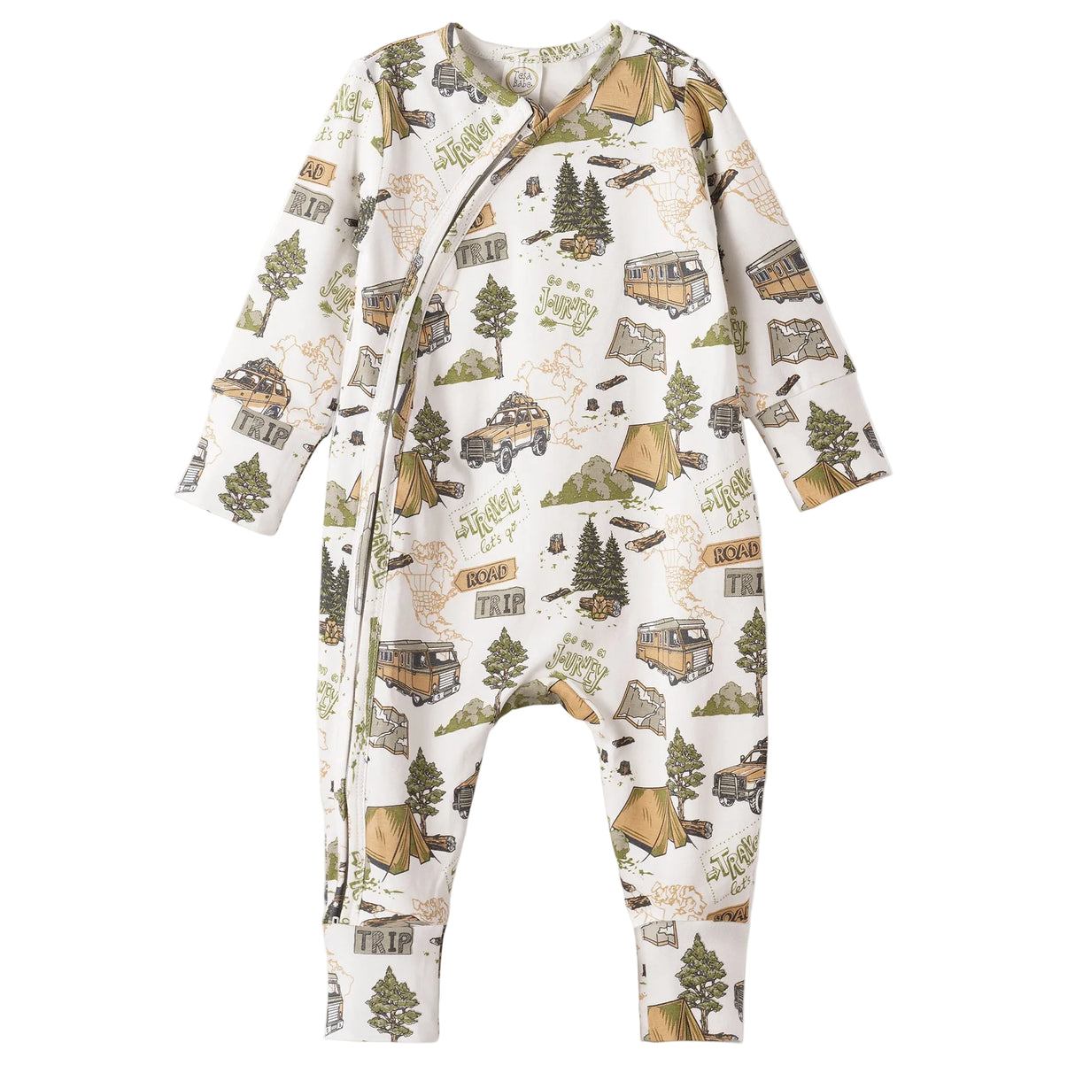 Trailblazer Bamboo Zipper Convertible Romper for Baby Boys