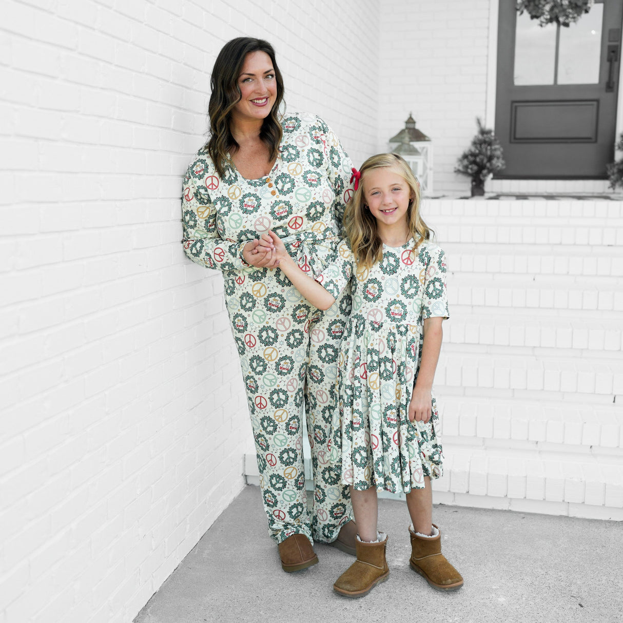 WOMEN'S PAJAMA SET- Christmas Peace - HoneyBug 