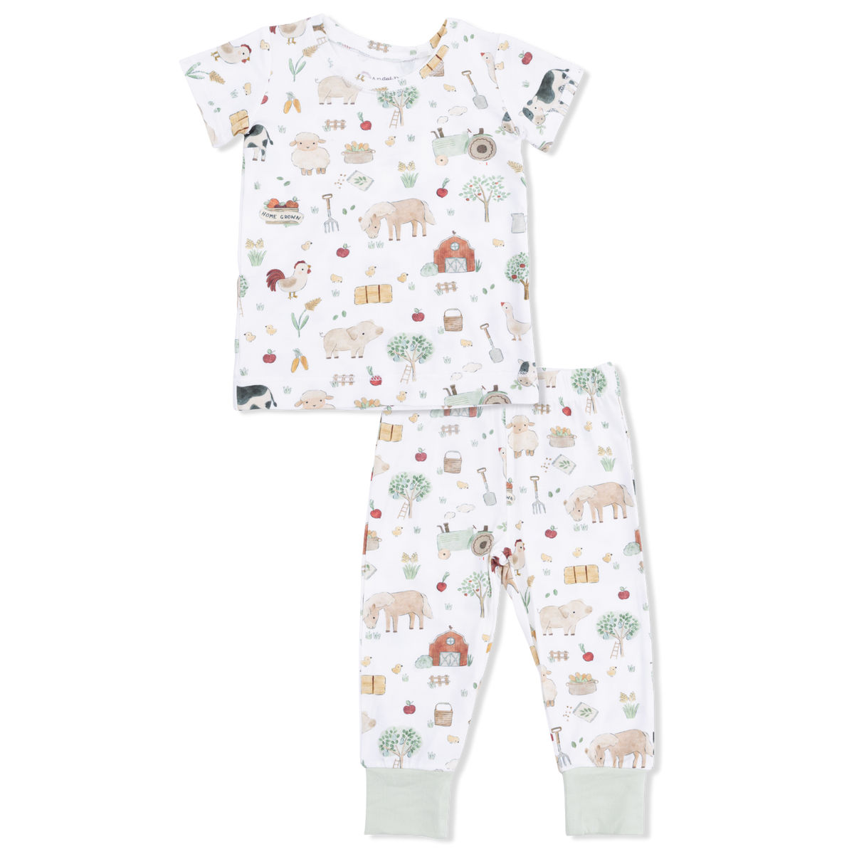 Cute Farm Animals Uni - Short Sleeve Loungewear Set
