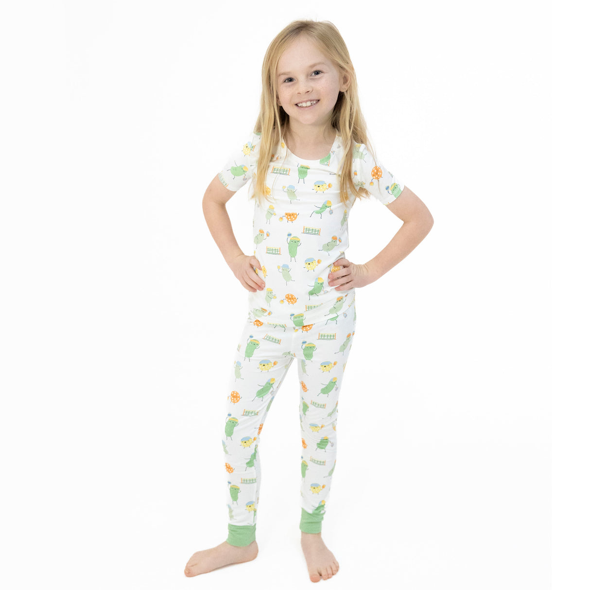 Pickles Playing Pickleball - Short Sleeve Loungewear Set