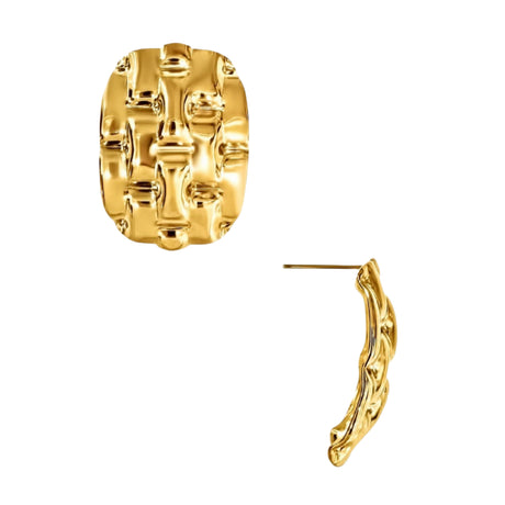 Adley Hammered Drop Earring - HoneyBug 