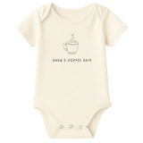 Short Sleeve Bodysuit | Dada's Coffee Date | Organic Cotton - HoneyBug 