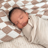 Oat Ribbed Stretch Swaddle