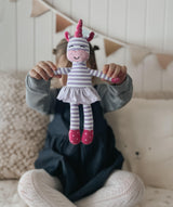 Tiny Dancing Unicorn - Purple Stripe - HoneyBug 
