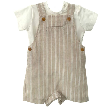 2-Piece French Stripe Romper - HoneyBug 