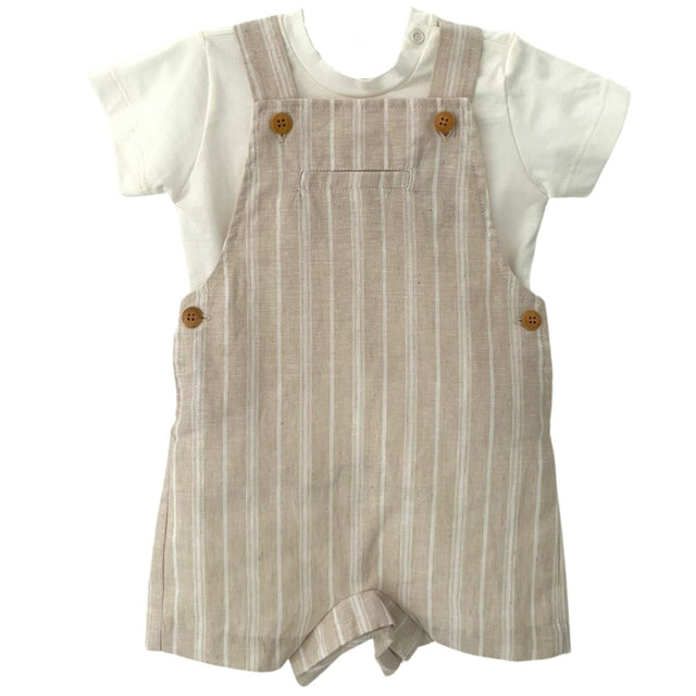 2-Piece French Stripe Romper - HoneyBug 