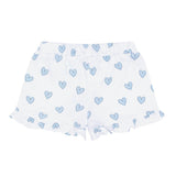Blue Heart Print Shorts